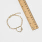 Heart Carabiner Link Bracelet with Magnetic Clasp
