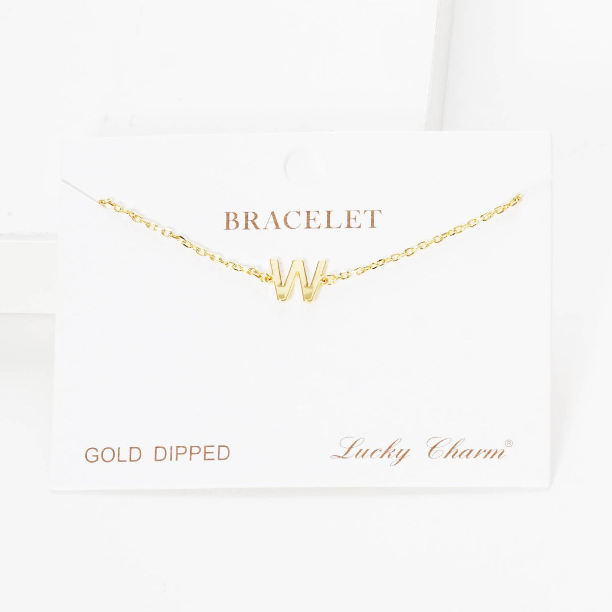 Gold Plated Initial Letter Bracelet