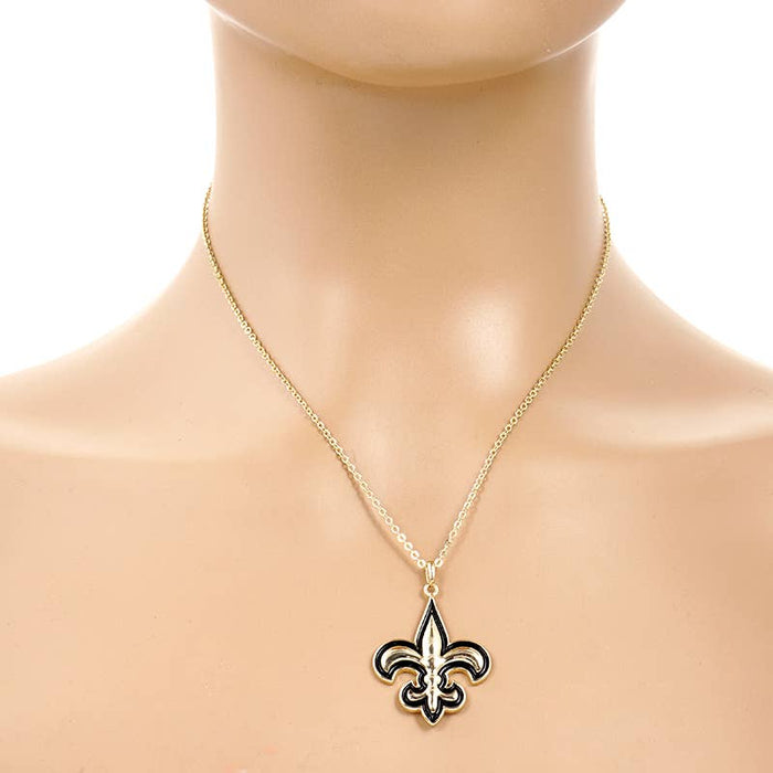 Gold Plated Fleur De Lis Necklace