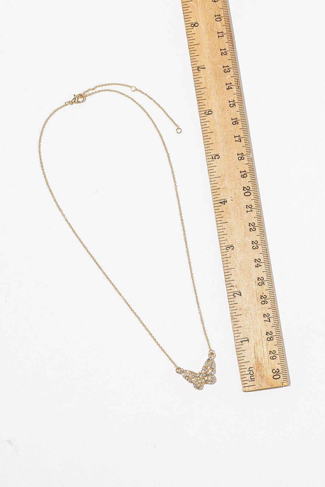 Crystal Butterfly Pendant Necklace – Pavé Filigree Butterfly