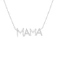 Gold Cubic Mama Initial Necklace