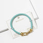 Braided Leather Horseshoe Bracelet