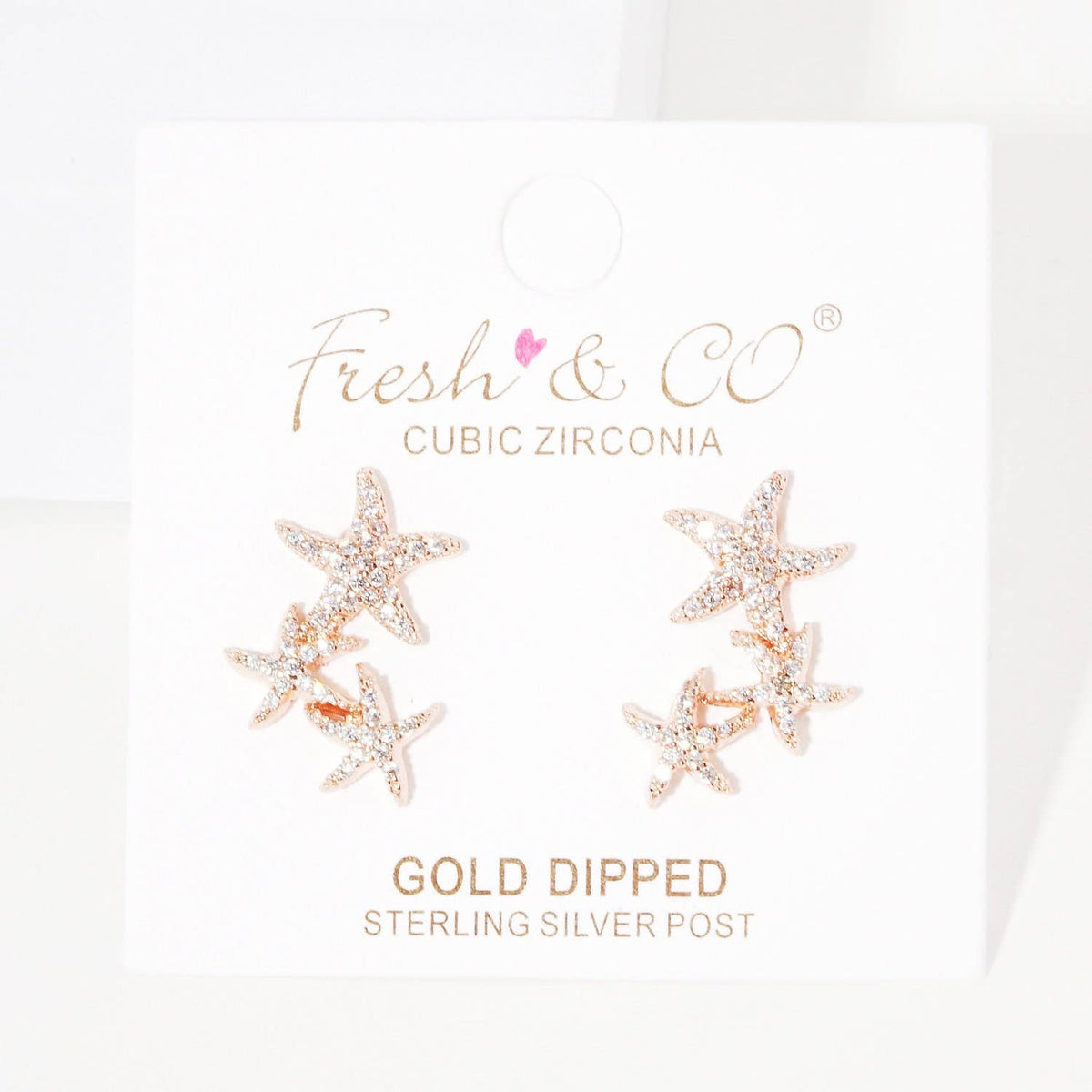 Gold Starfish Ear Climber Earrings