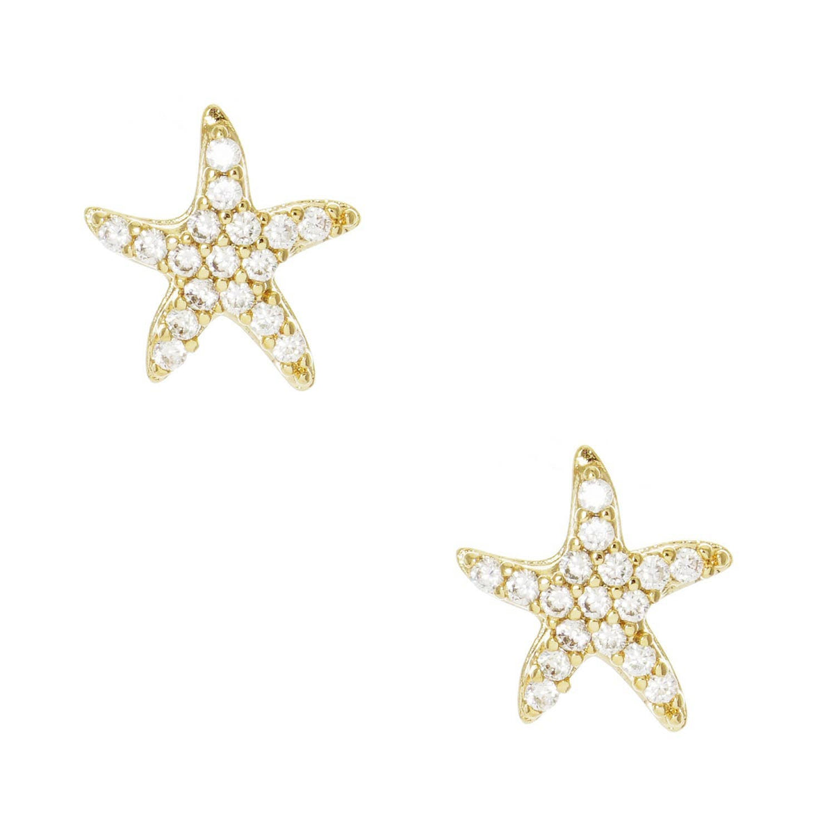 Gold Plated Starfish Earrings