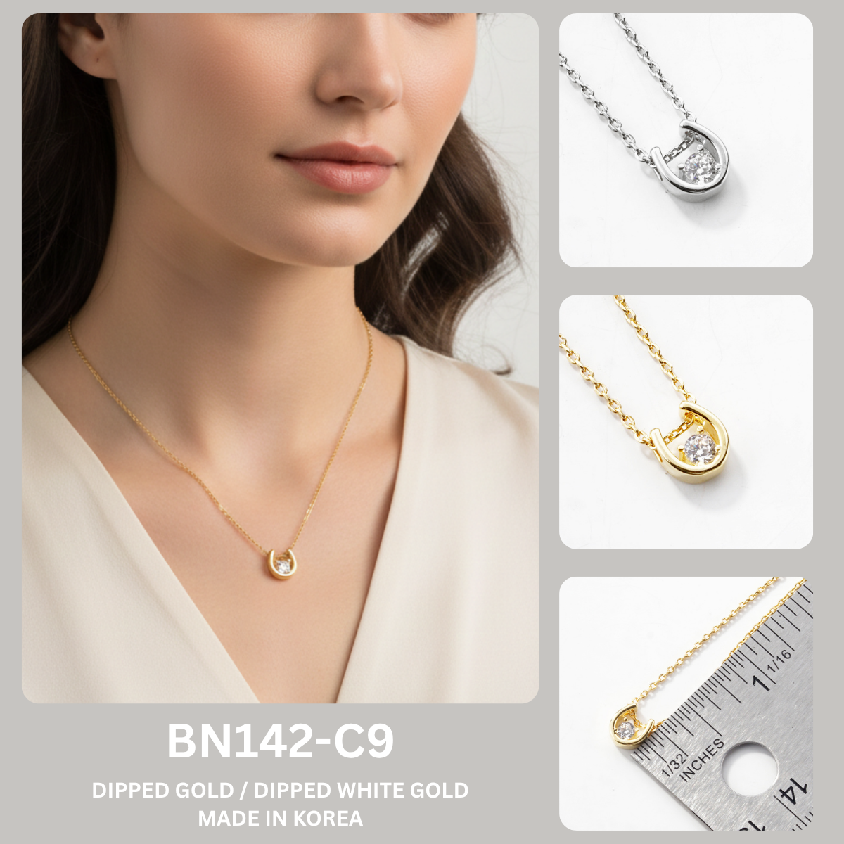 Minimalist Horseshoe Pendant Necklace