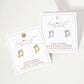 Pave-Set 11mm Musical-Note Brass Stud Earrings