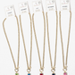 Birthstone Pendant Necklace – Gold-Dipped Ball Chain