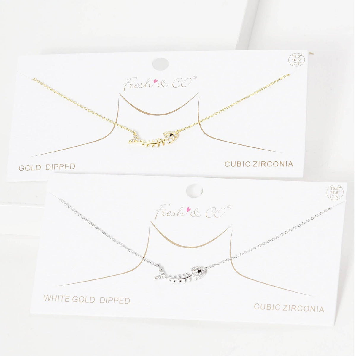 Gold Baby Fish Bone Necklace