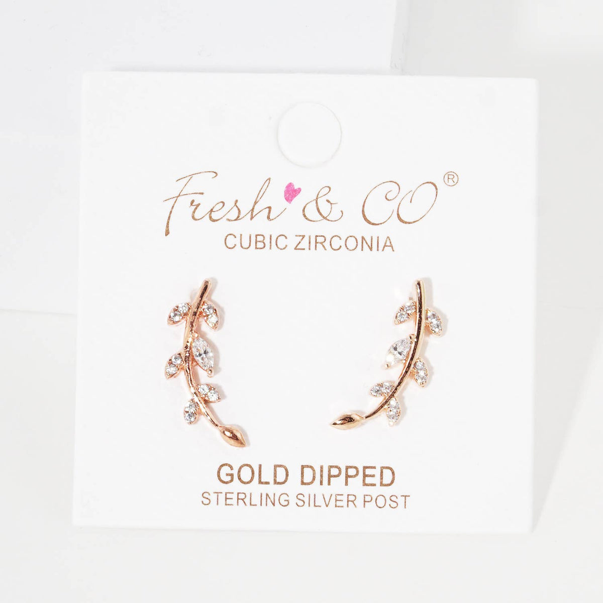 Cubic Zirconia Vine Ear Crawlers