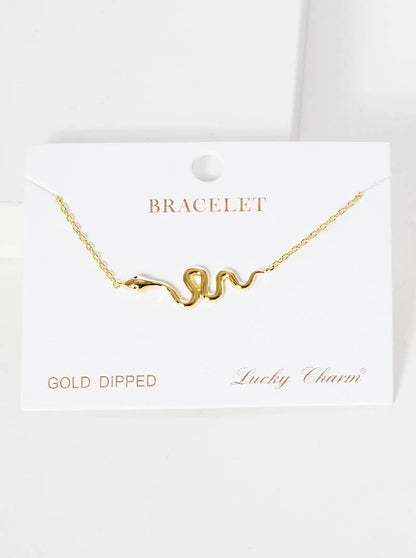 Minimalist Snake Charm Bracelet