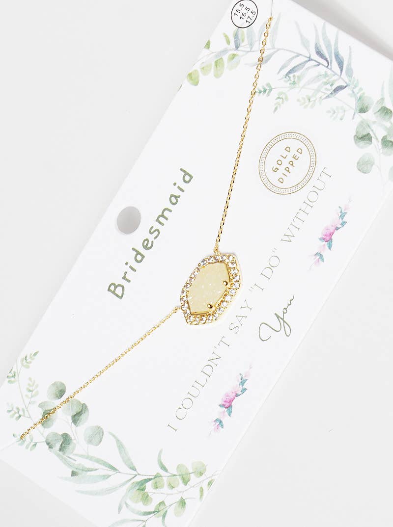 Bridesmaid Druzy Necklace
