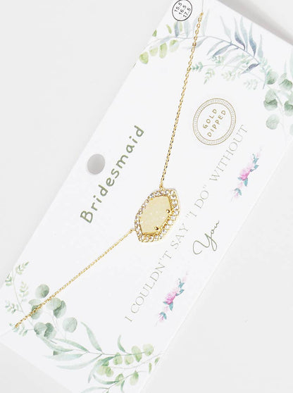 Bridesmaid Druzy Necklace