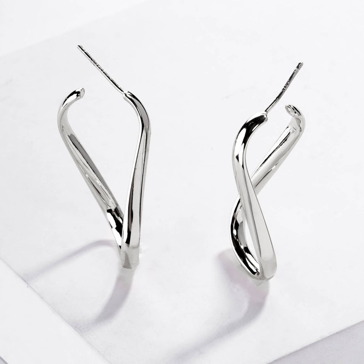 Twisted Geometric Hoop Earrings