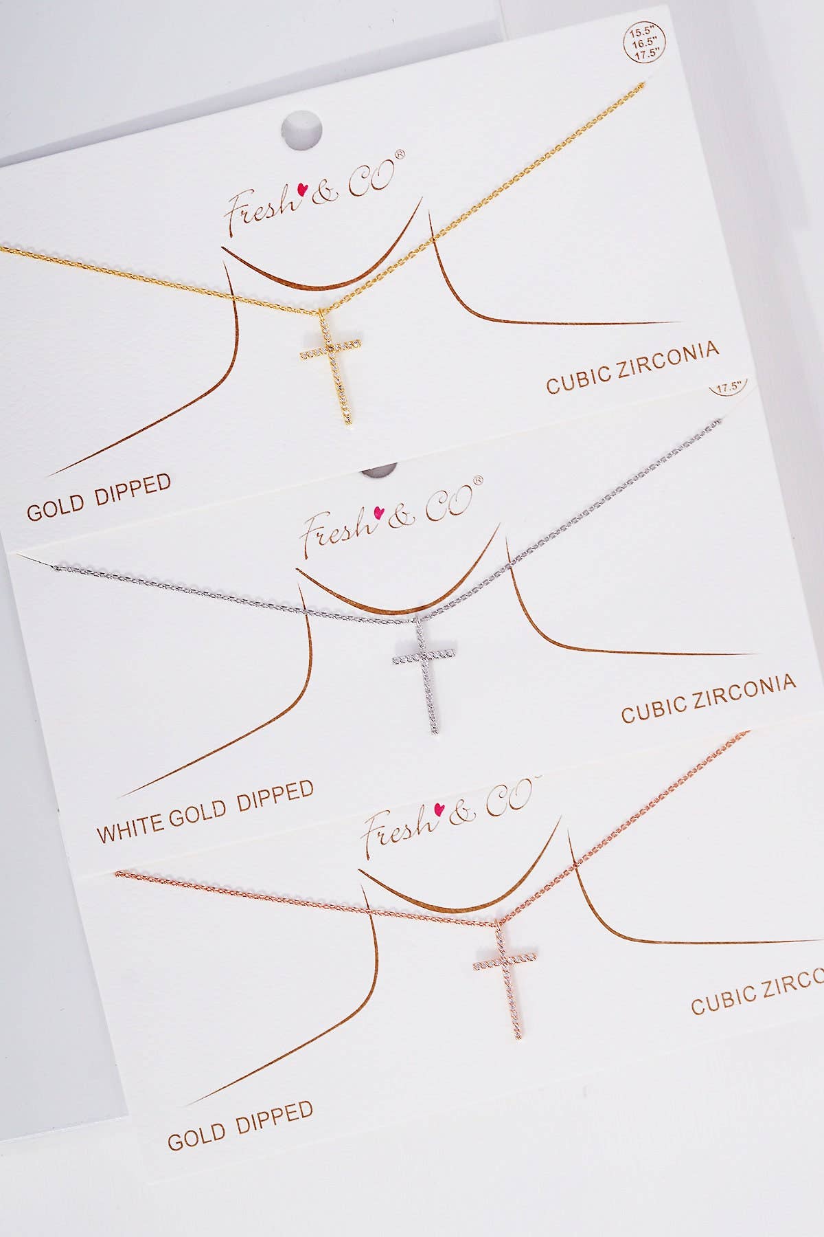 Gold Plated Cubic Filled Mini Cross Necklace