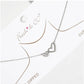 Double Open & Pavé Heart Pendant Necklace