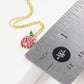 Cubic Zirconia Apple Charm Necklace