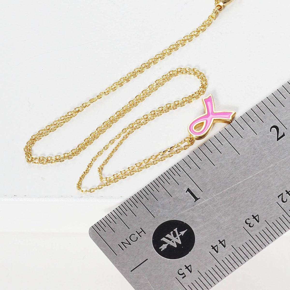 Breast Cancer Awareness Ribbon Necklace