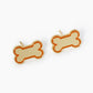 GAME DAY MASCOT 9MM ENAMEL DOG BONE TREAT STUD EARRINGS