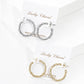 Twisted Textures Sterling Silver Post Hoop Earrings
