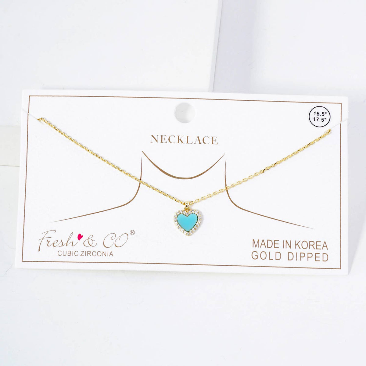 Pave-Set Cubic-Zirconia 9mm Heart Pendant Necklace