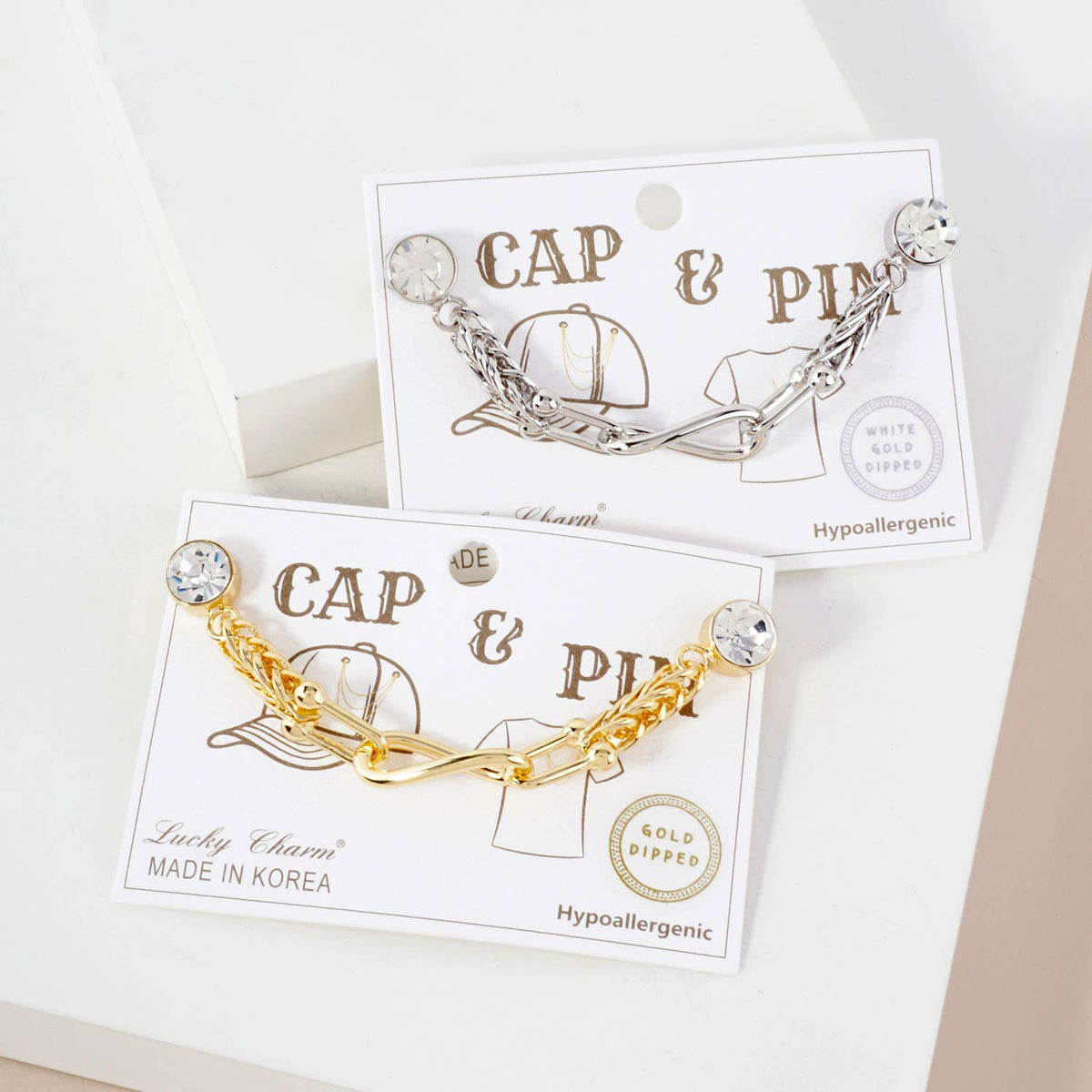 Crystal Chain Cap & Pin Accessory