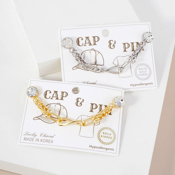 Crystal Chain Cap & Pin Accessory