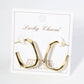 25MM OCTAGON HOOP EARRINGS / 18K GOLD DIPPED