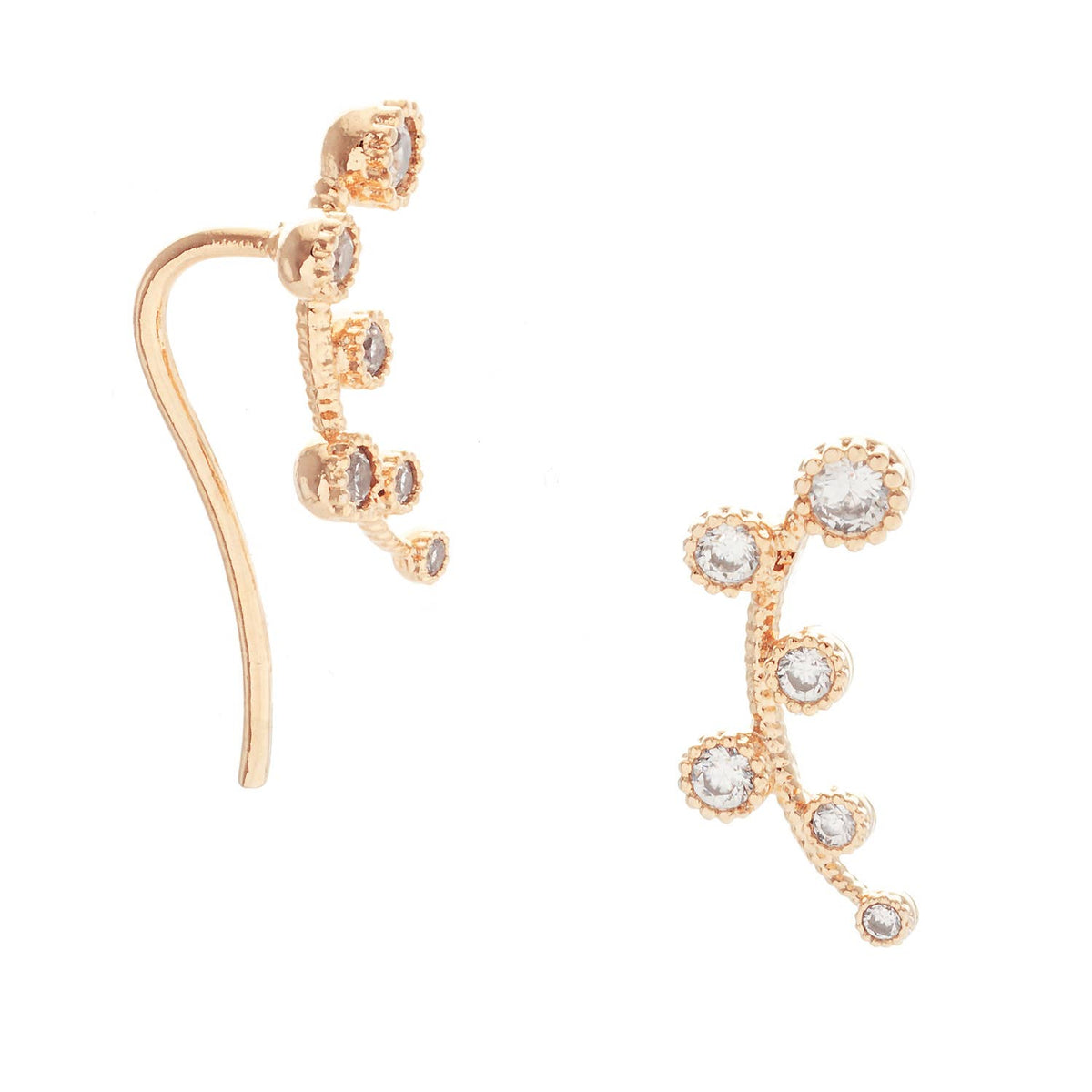 Cubic Zirconia Ear Crawlers
