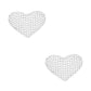 Gold Cubic Embedded Heart Shaped Stud Earrings