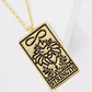 Gold Plated Tarot Card Necklace