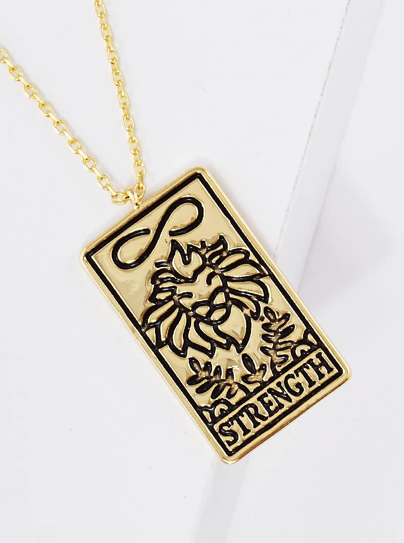 Gold Plated Tarot Card Necklace