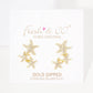 Gold Starfish Ear Climber Earrings