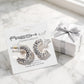 Crystal Half-Hoop Earrings – Pavé Dome Crescent, Gold