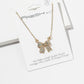 Enamel Crystal Bow Pendant Necklace – Pavé Bow on Chain