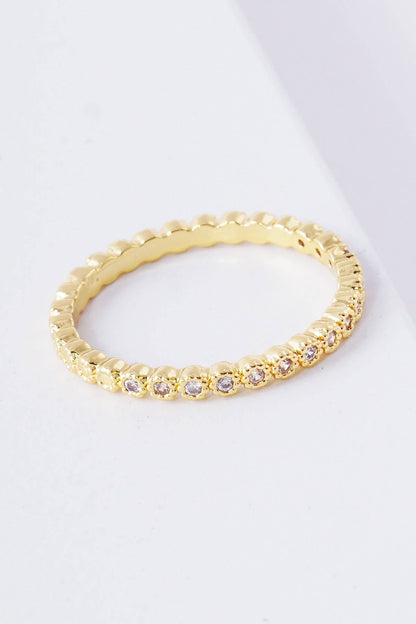 Gold Plated Eternity Band Ring