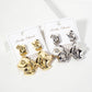 Handcrafted-Like Textured Design Organic Statement Earrings
