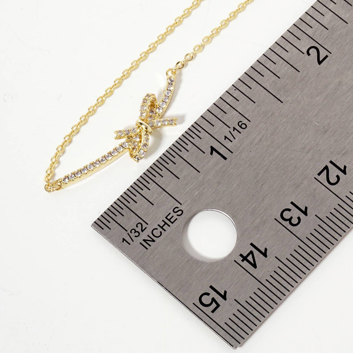Bow Pendant 18K-Gold-Dipped Brass Necklace