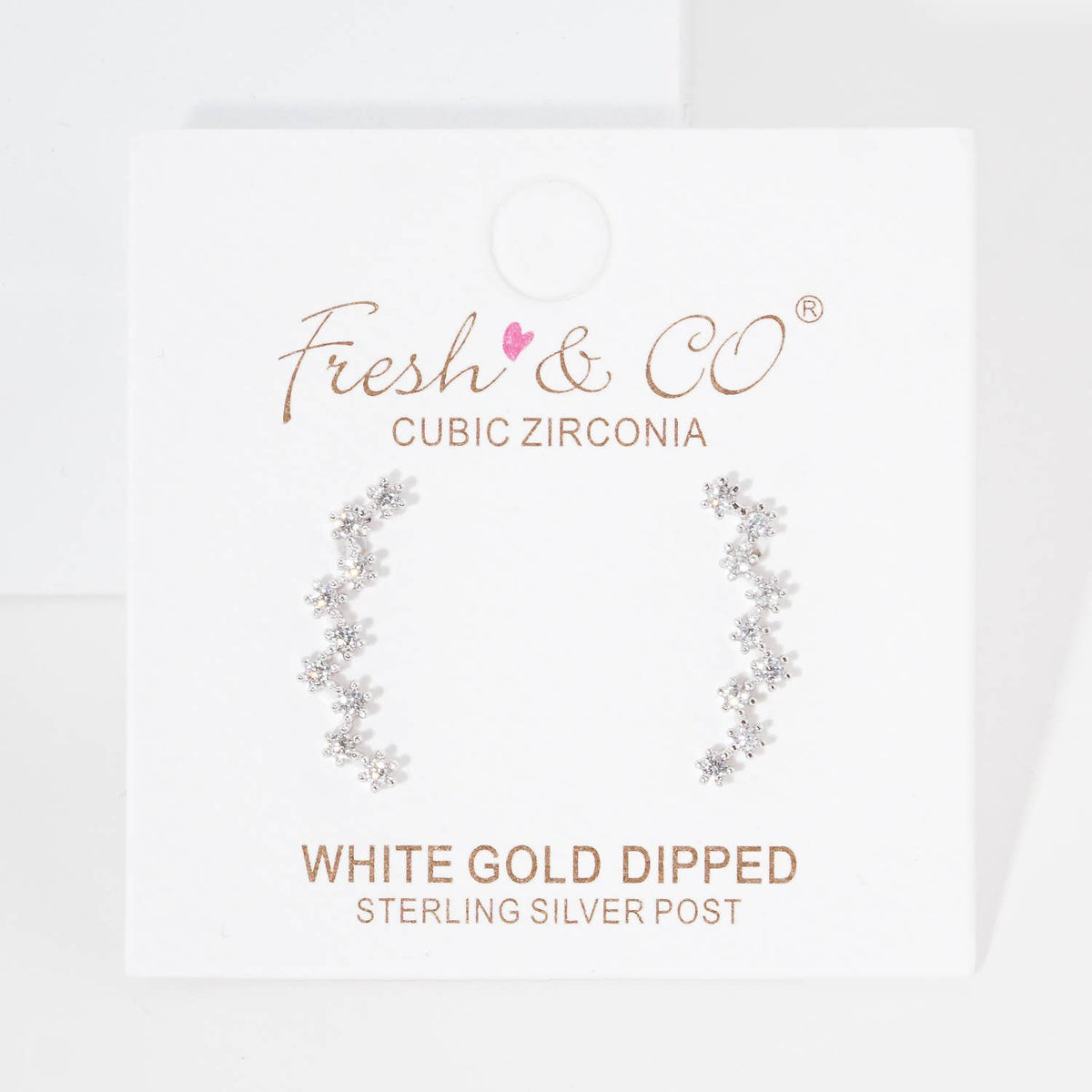 Cubic Zirconia Ear Crawler Earrings -