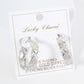 18K Gold Dipped Textured 25mm Latchback Hoop Earrings