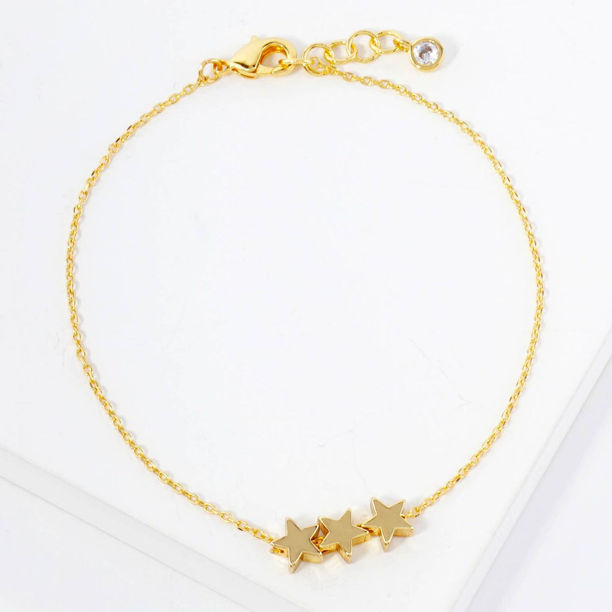 Celestial-Theme 5mm Three-Star Chain Bracelet