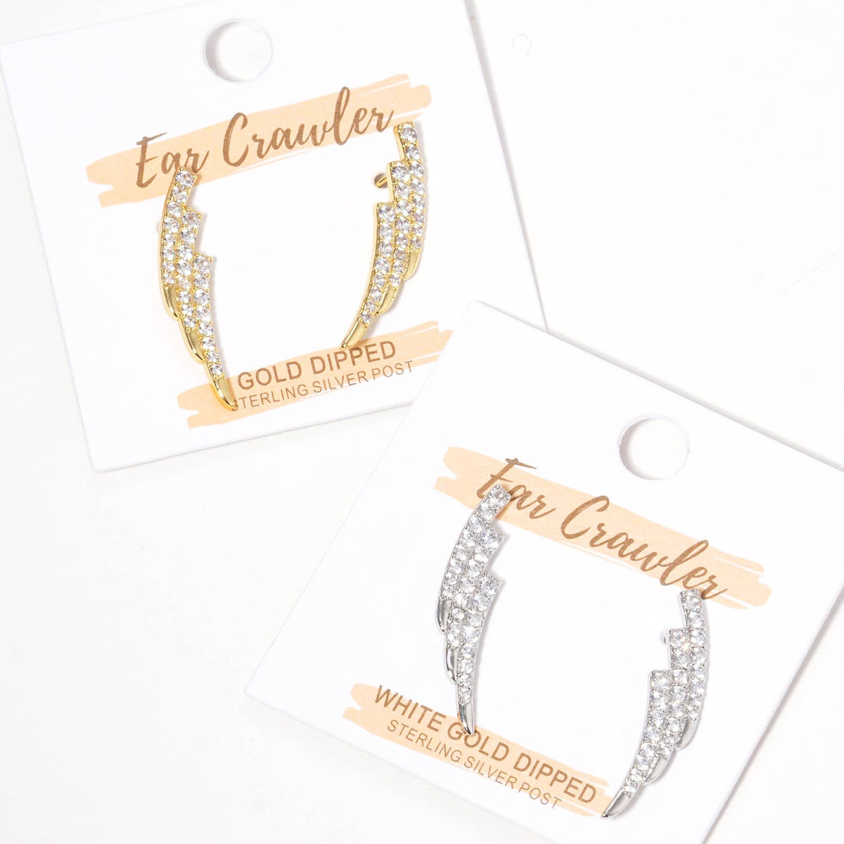 Pavé Lightning Bolt Ear Crawlers