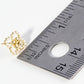 18K Gold Dipped Small Pearl Beaded Quatrefoil Stud Earrings