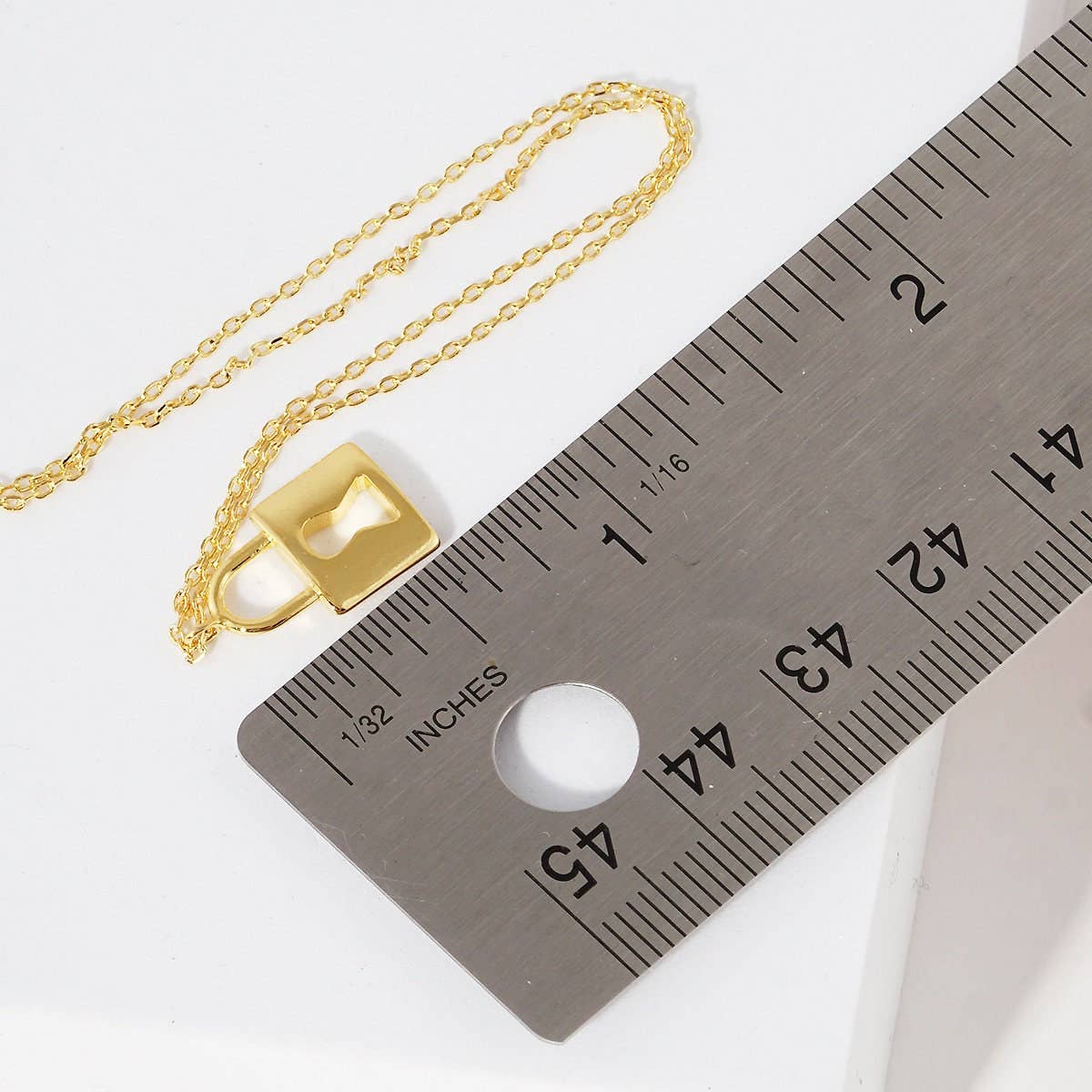 Gold Plated Padlock Necklace