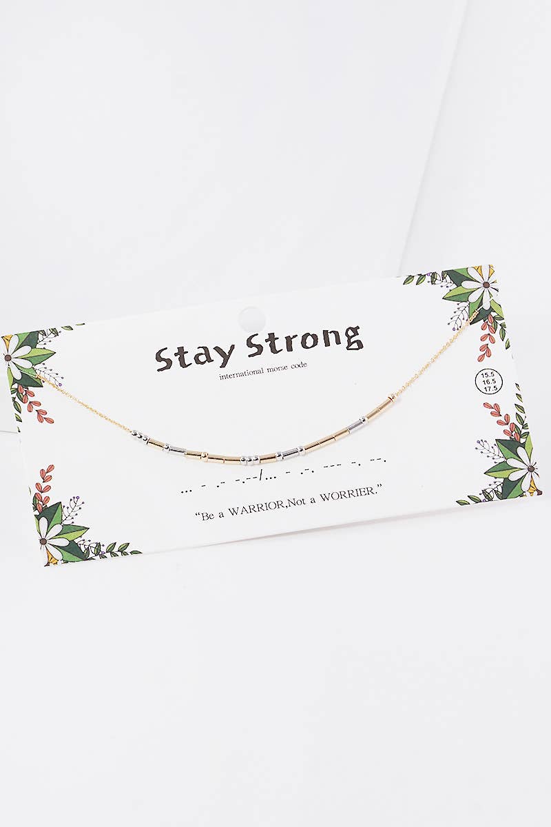 Gold Plated Morse Code Necklace