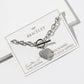 Pavé Cubic Zirconia Heart Toggle Bracelet