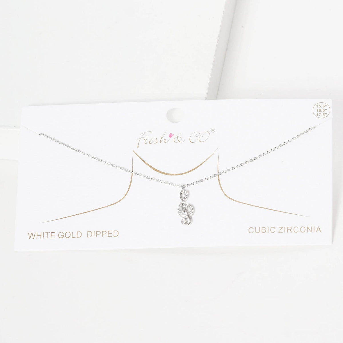 Gold Plated Treble Clef Necklace