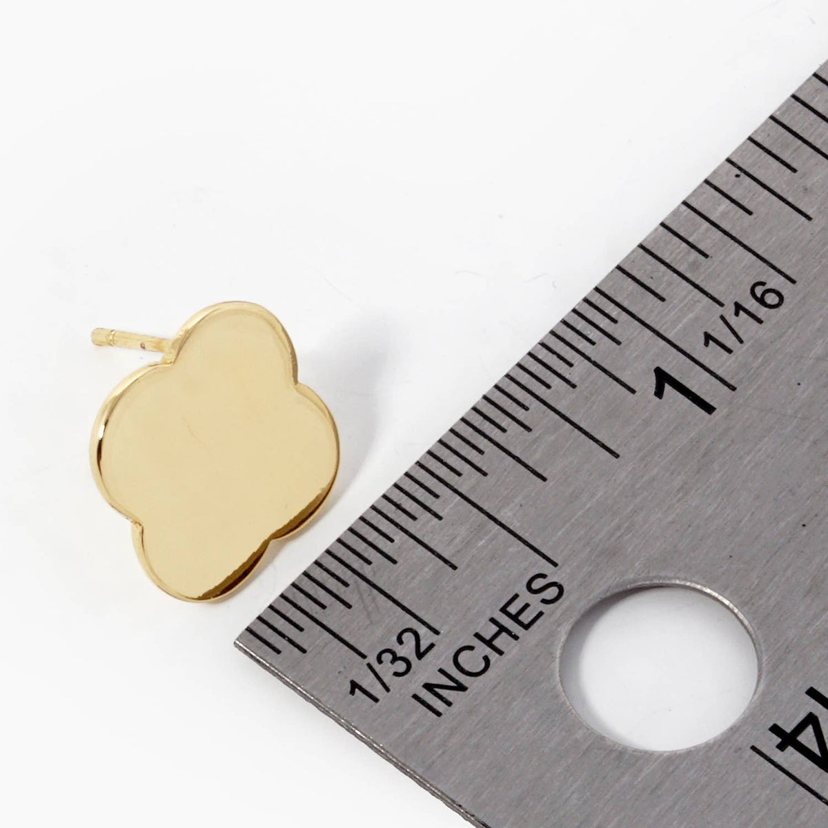 Minimalist Clover Stud Earrings
