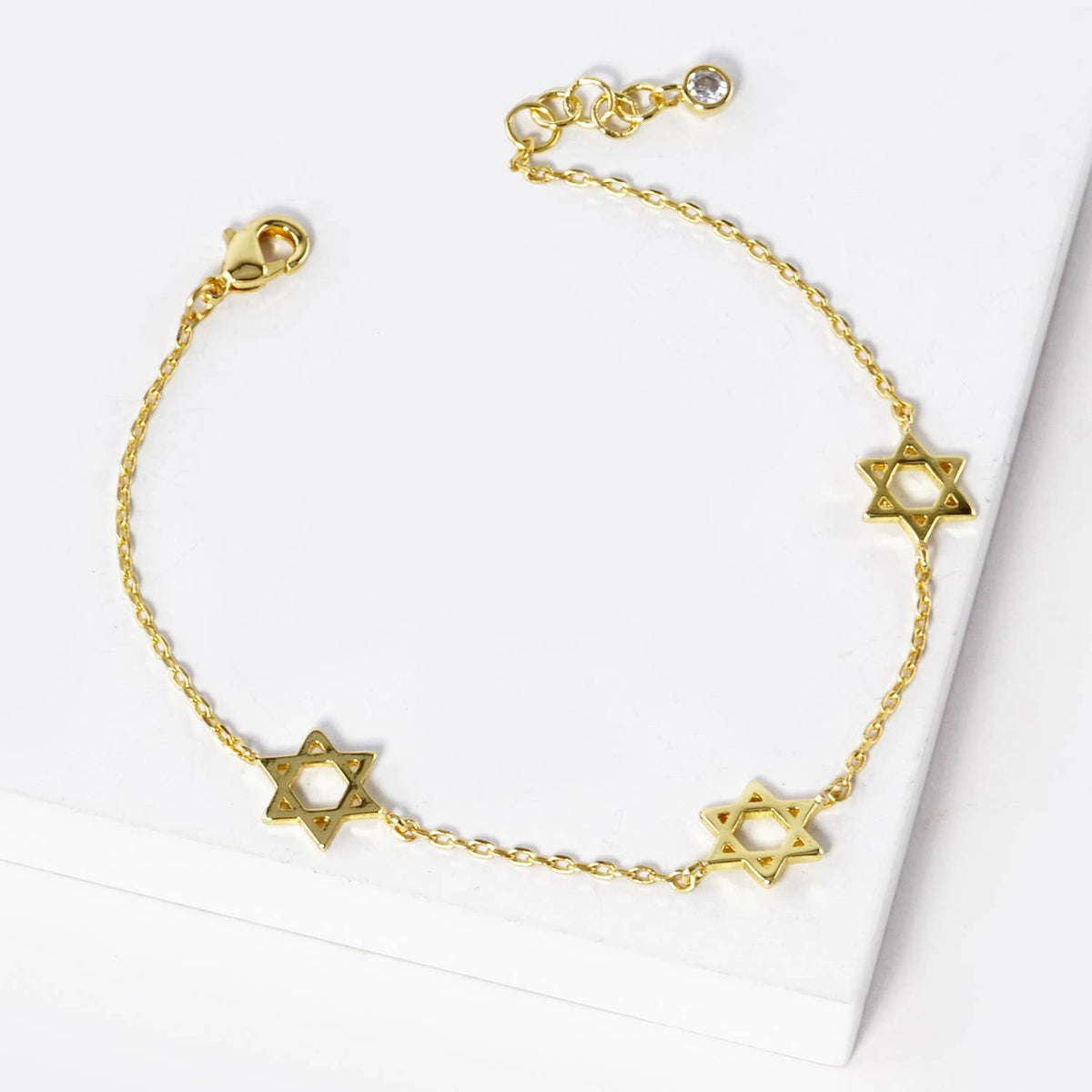 Star of David Delicate Charm Bracelet