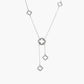 Minimalist Pave Clover Y-Necklace