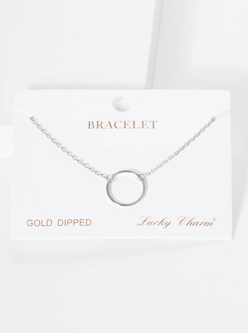 Minimalist Circular Charm Bracelet